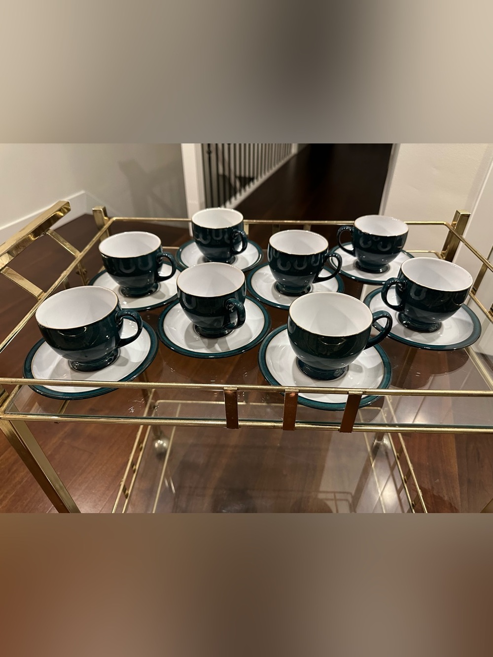 Denby Dark Green  Espresso Cup and Saucer Set - Elegant Home Dining